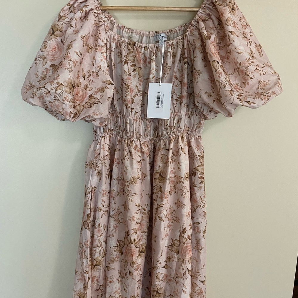 Polagram Floral light Pink Dress large - Picture 3 of 6